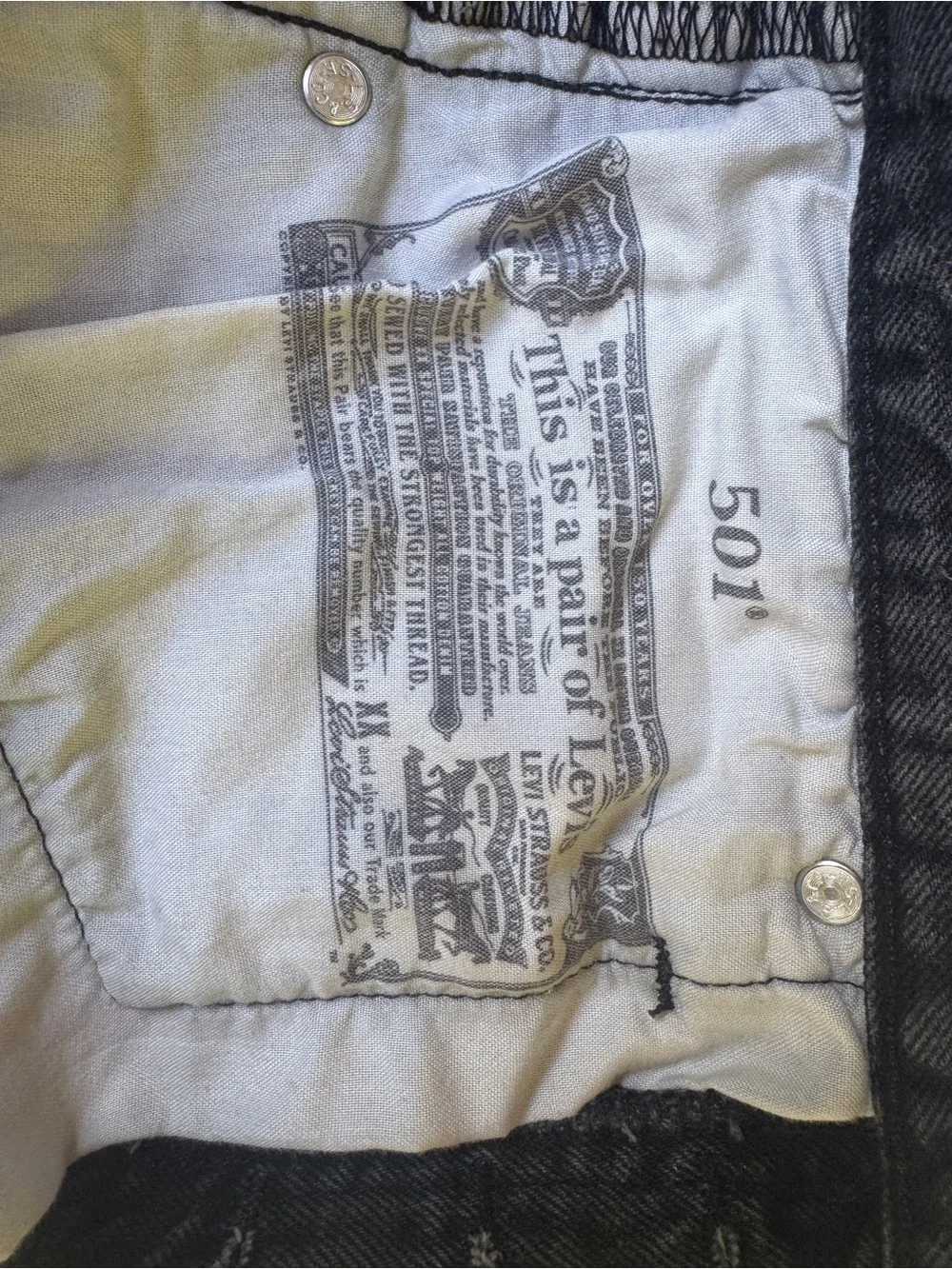 Levi's denim distressed shorts fly indie , Hippie